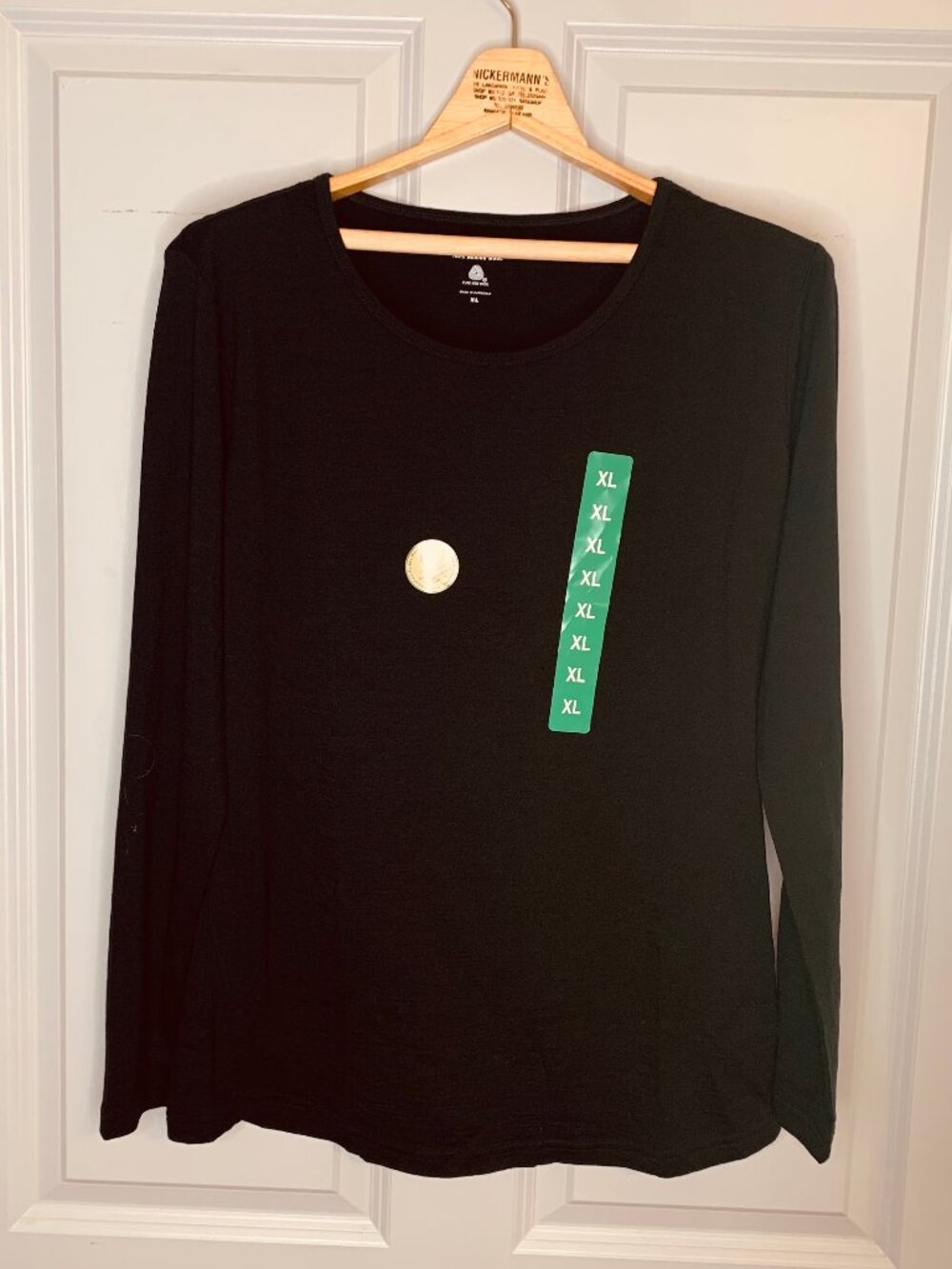 Segments Long Sleeve Light Crewneck 100% Merino Wool Top, Size XL, NWT